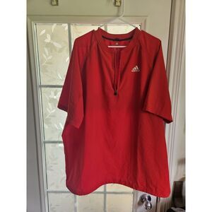 adidas Men's Triple Stripe Short Sleeve Batting Jacket size 2XLT